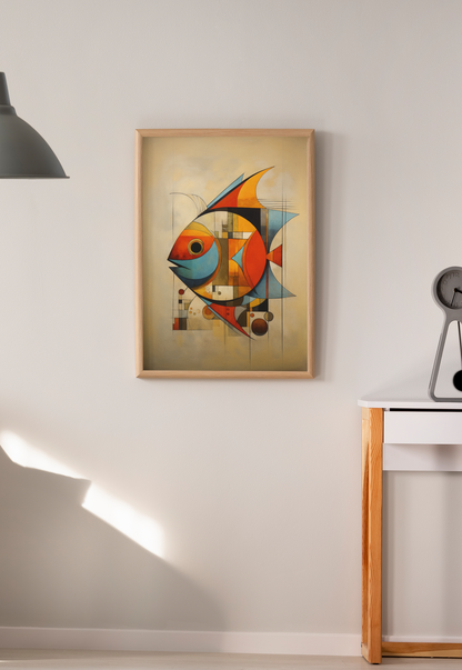 Abstract Fish Design Wall Art