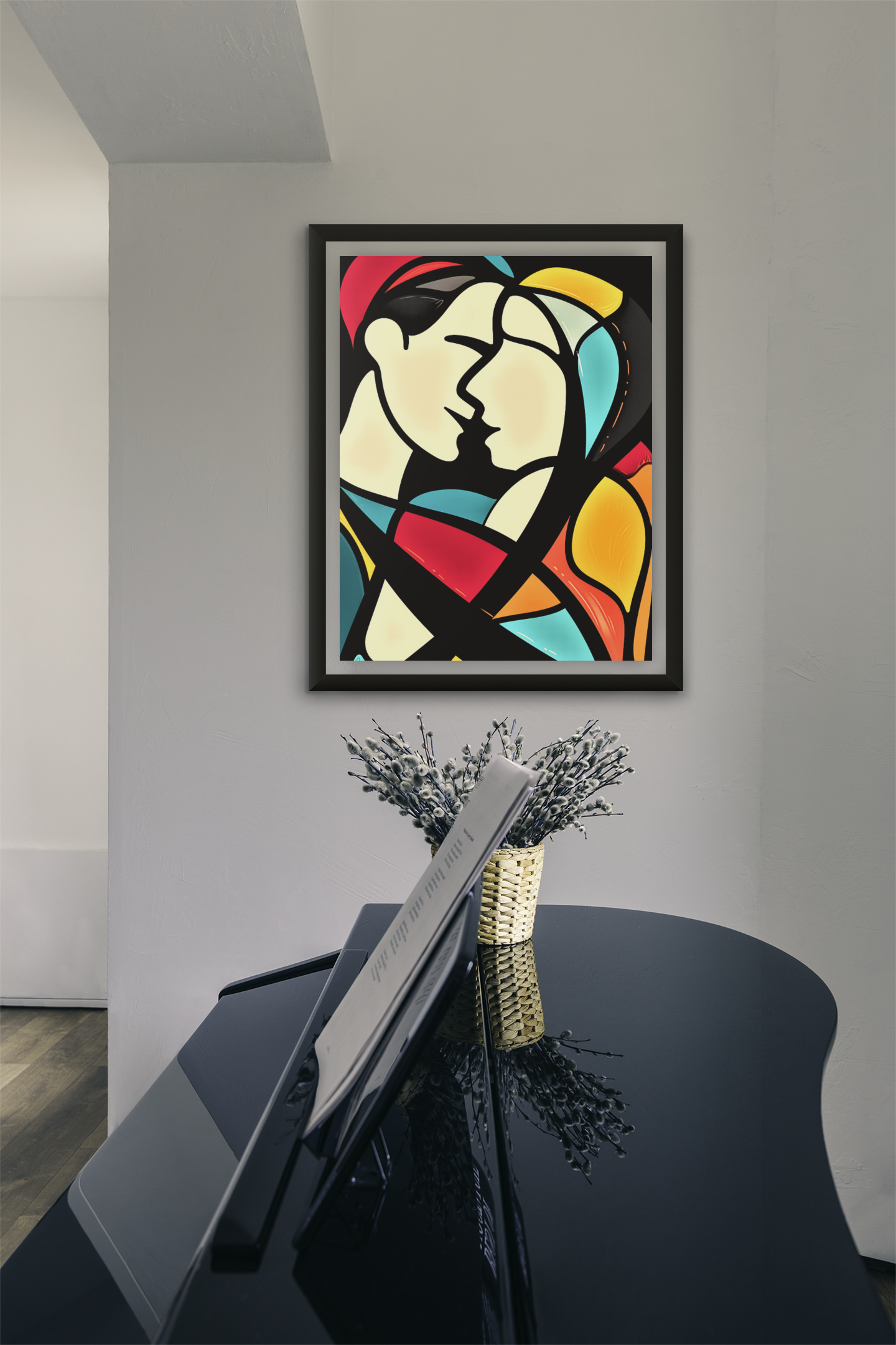 Loving Kiss Abstraction Wall Art