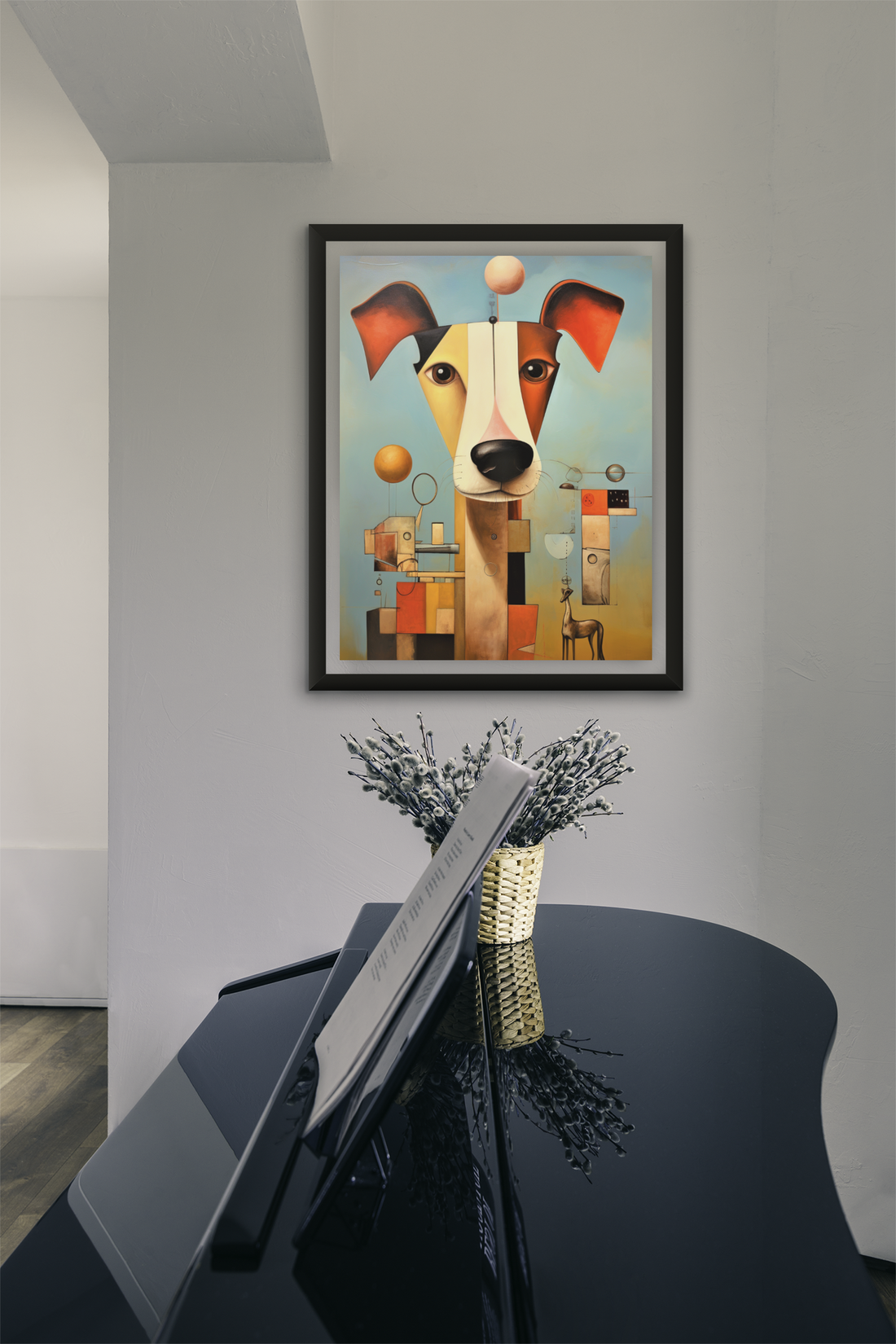 Whismical Abstract Dog Wall Art