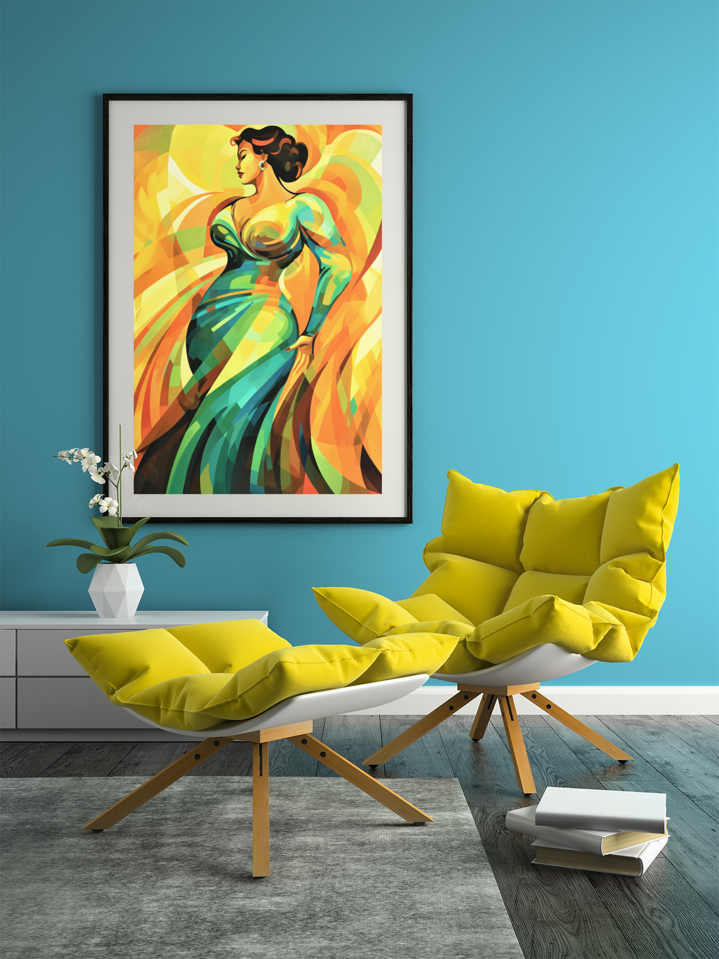 Plus Size Model Woman Absinthe Dreams Wall Art