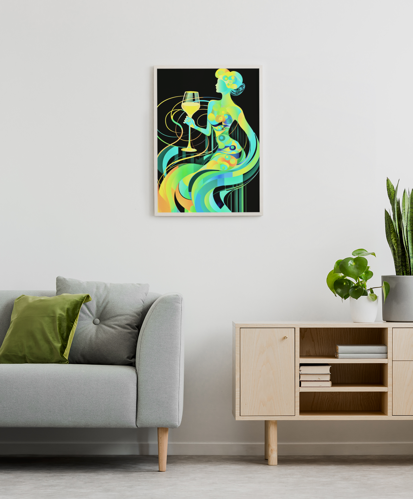 A Woman With a Glass of Wine Absinthe Dreams Wall Art