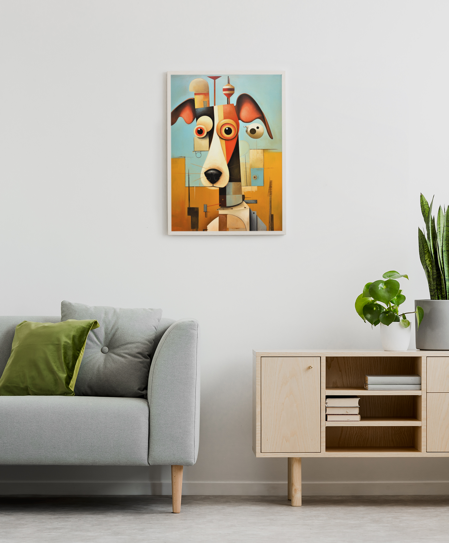 Strange Abstract Dog Wall Art