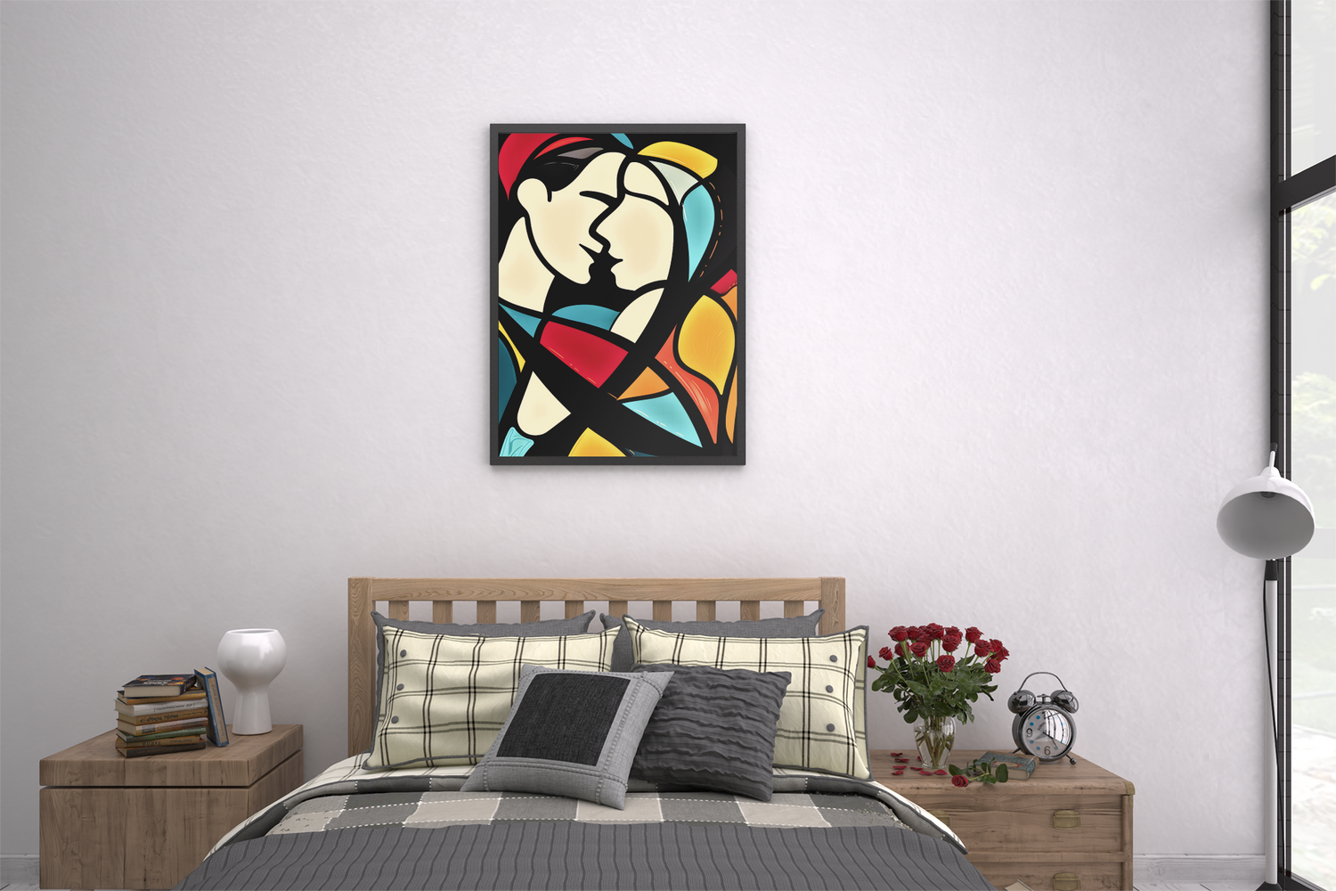 Loving Kiss Abstraction Wall Art