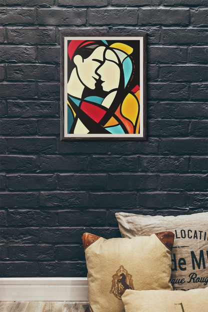 Loving Kiss Abstraction Wall Art