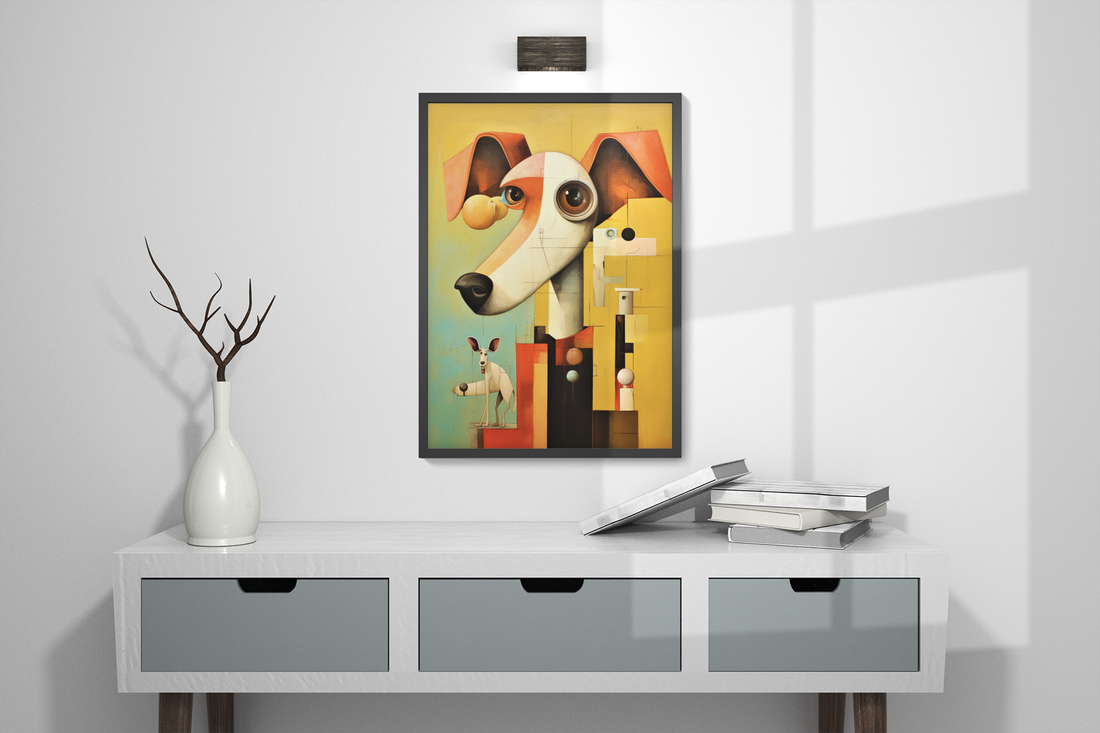 Funny Whippet Dog Wall Art