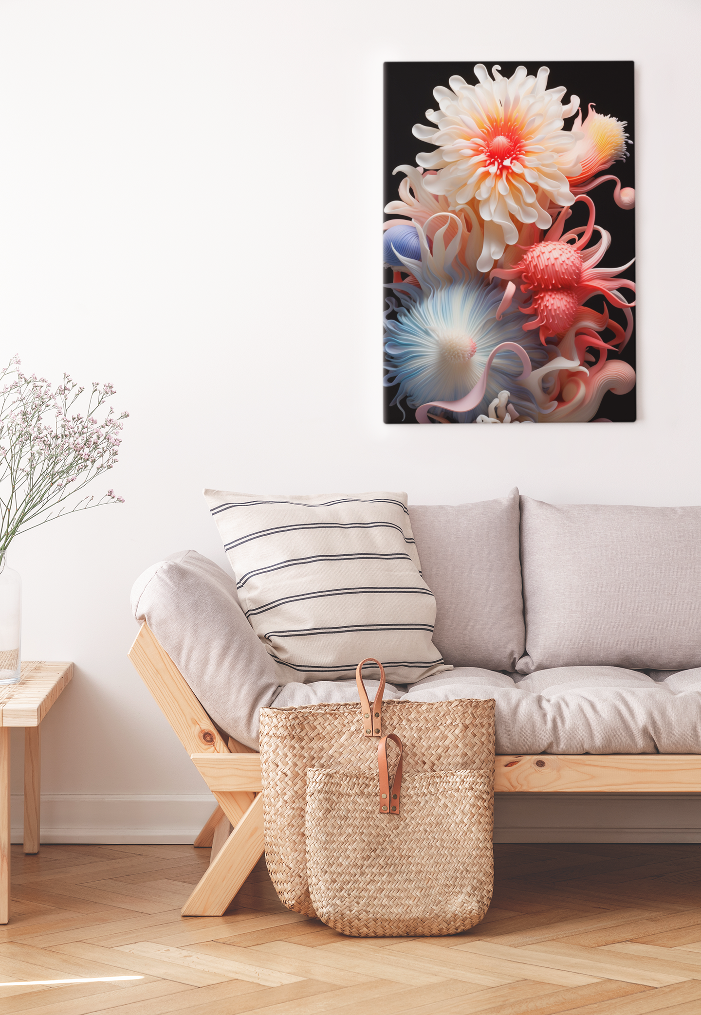 Premium AI Image  Transforming Your Space Embracing an 18x24 Canvas on  Your Wall