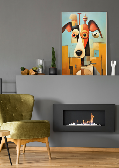 Strange Abstract Dog Wall Art