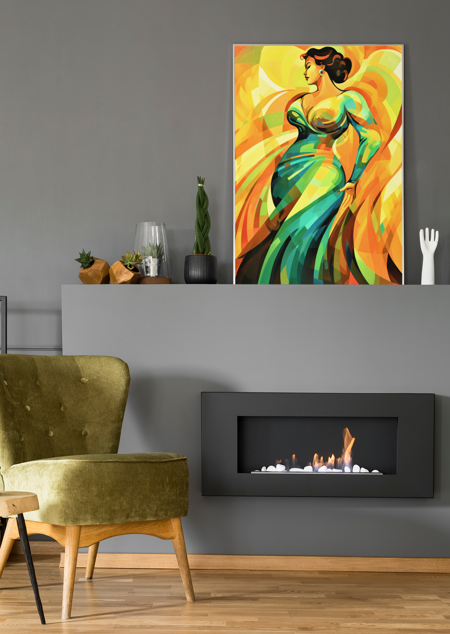 Plus Size Model Woman Absinthe Dreams Wall Art