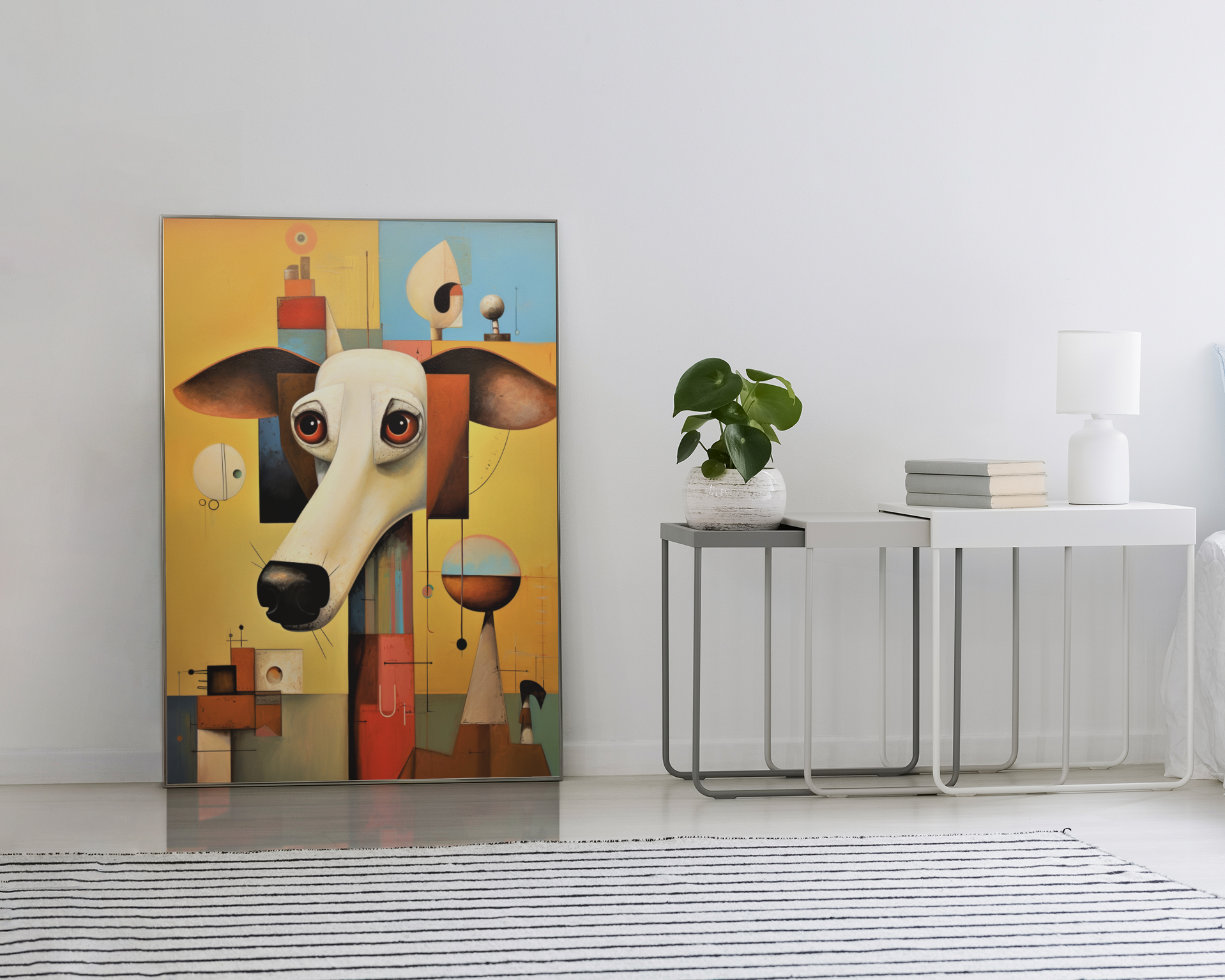 Whismical Abstract Dog Wall Art