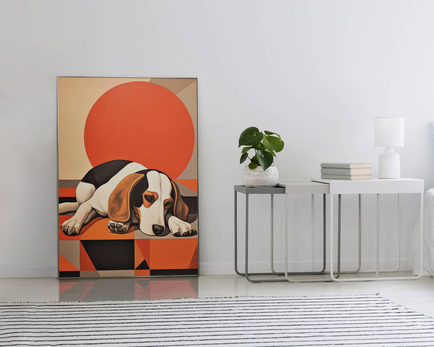 Sleepy Dog Charachter Wall Art