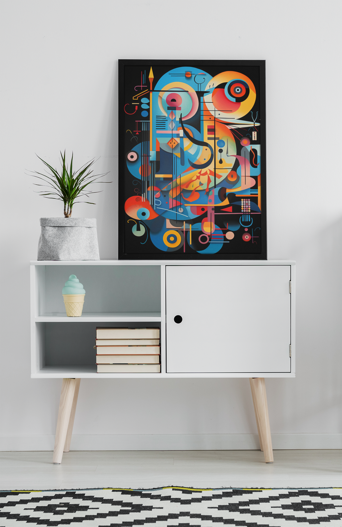 Dark Abstract Wall Art Design