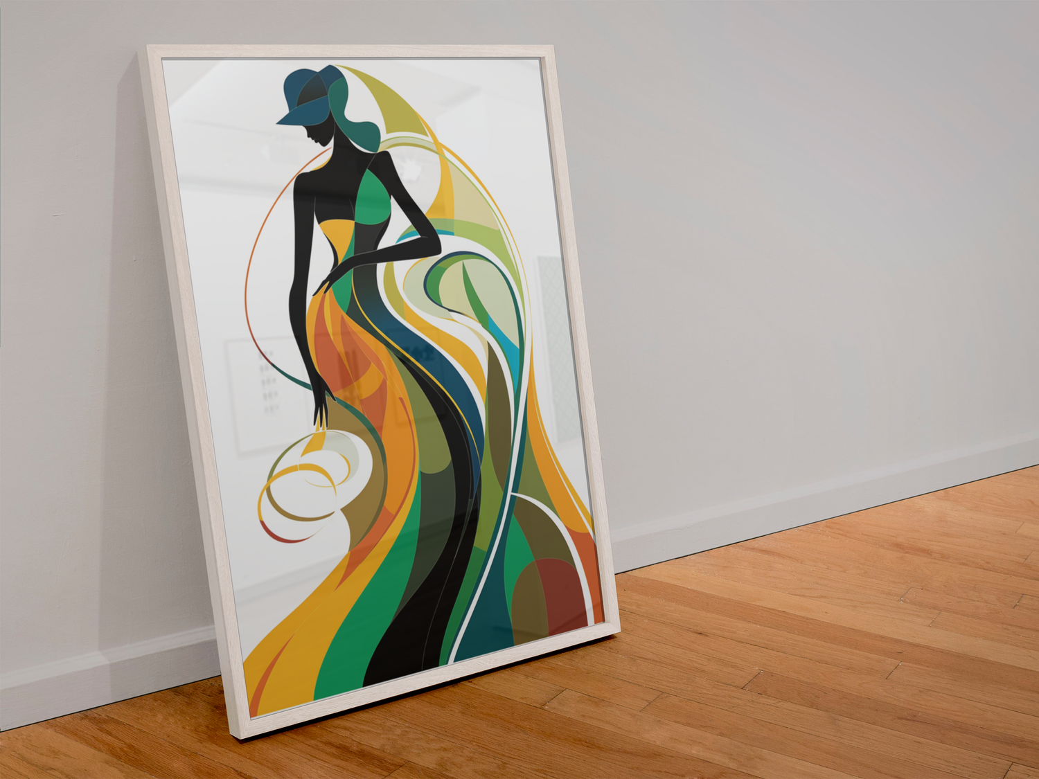 Green Curvy Woman Absinthe Dreams Wall Art