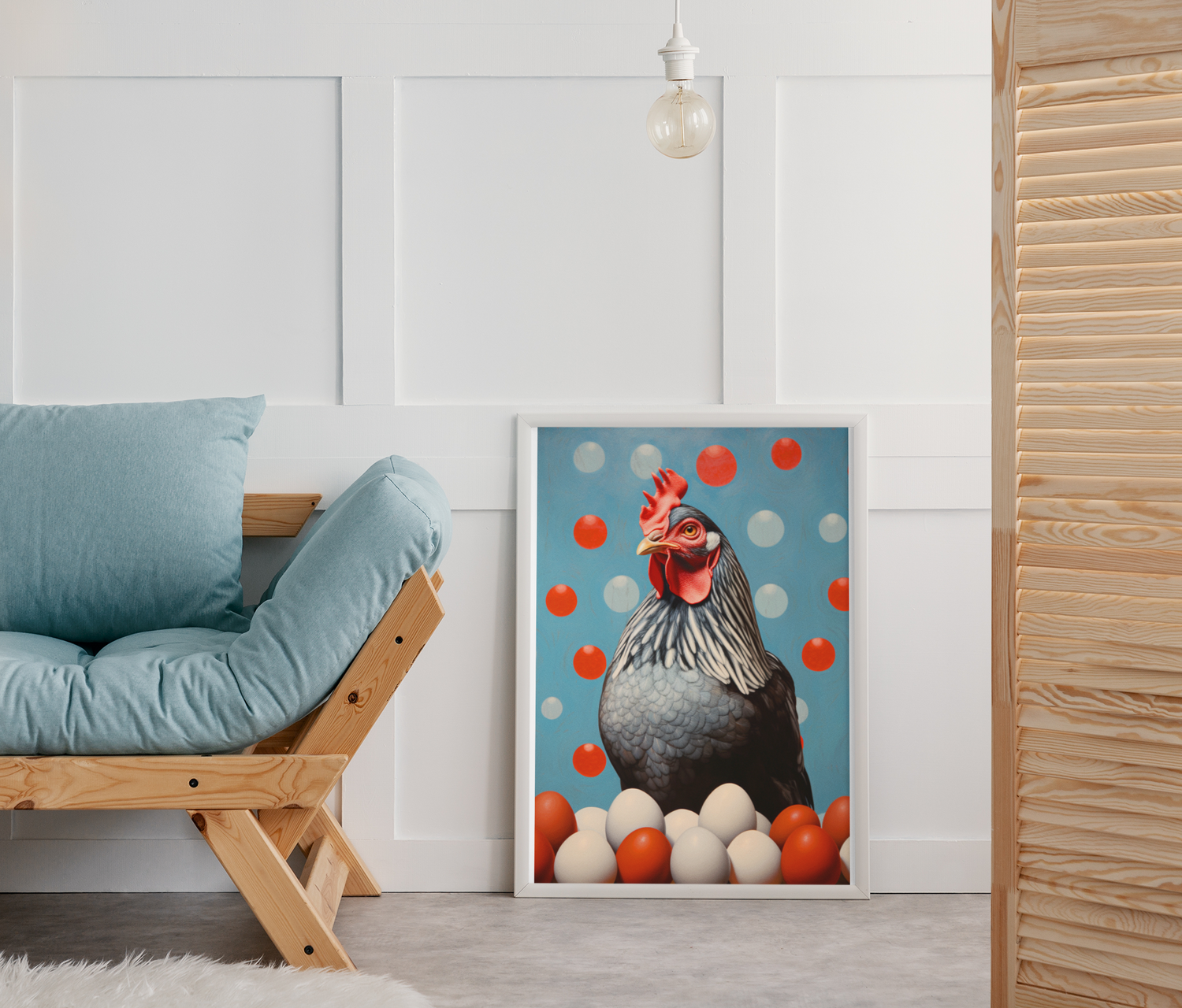 Hen with eggs Wall Art