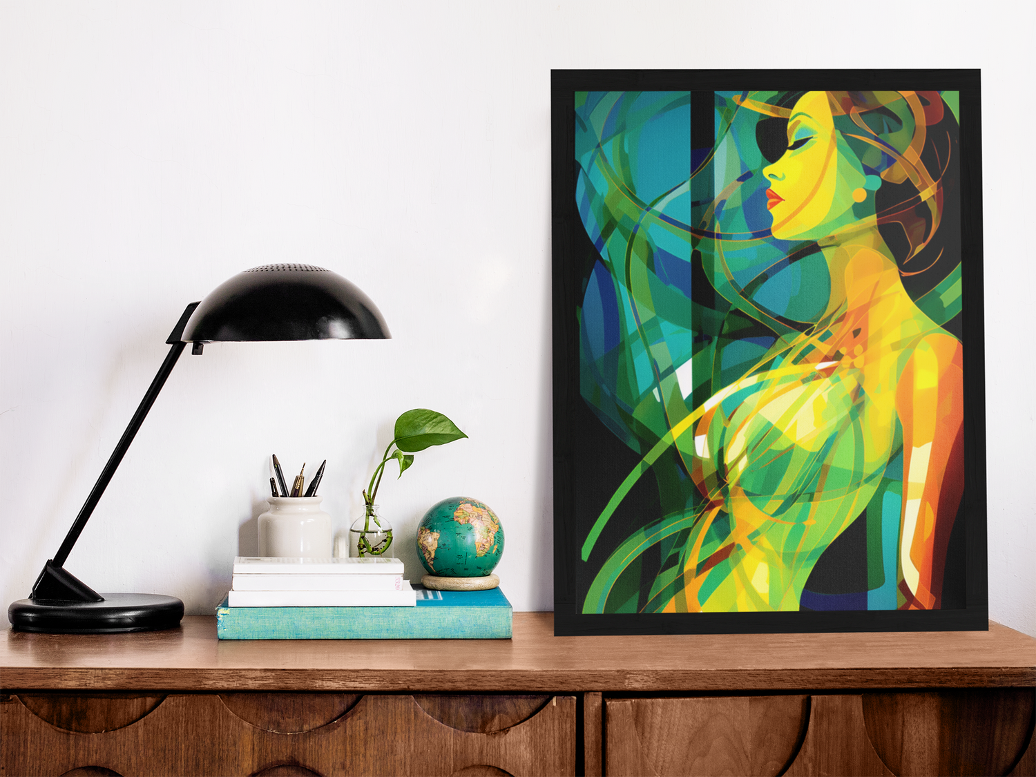 Abstract Green Absinthe Dreams Wall art